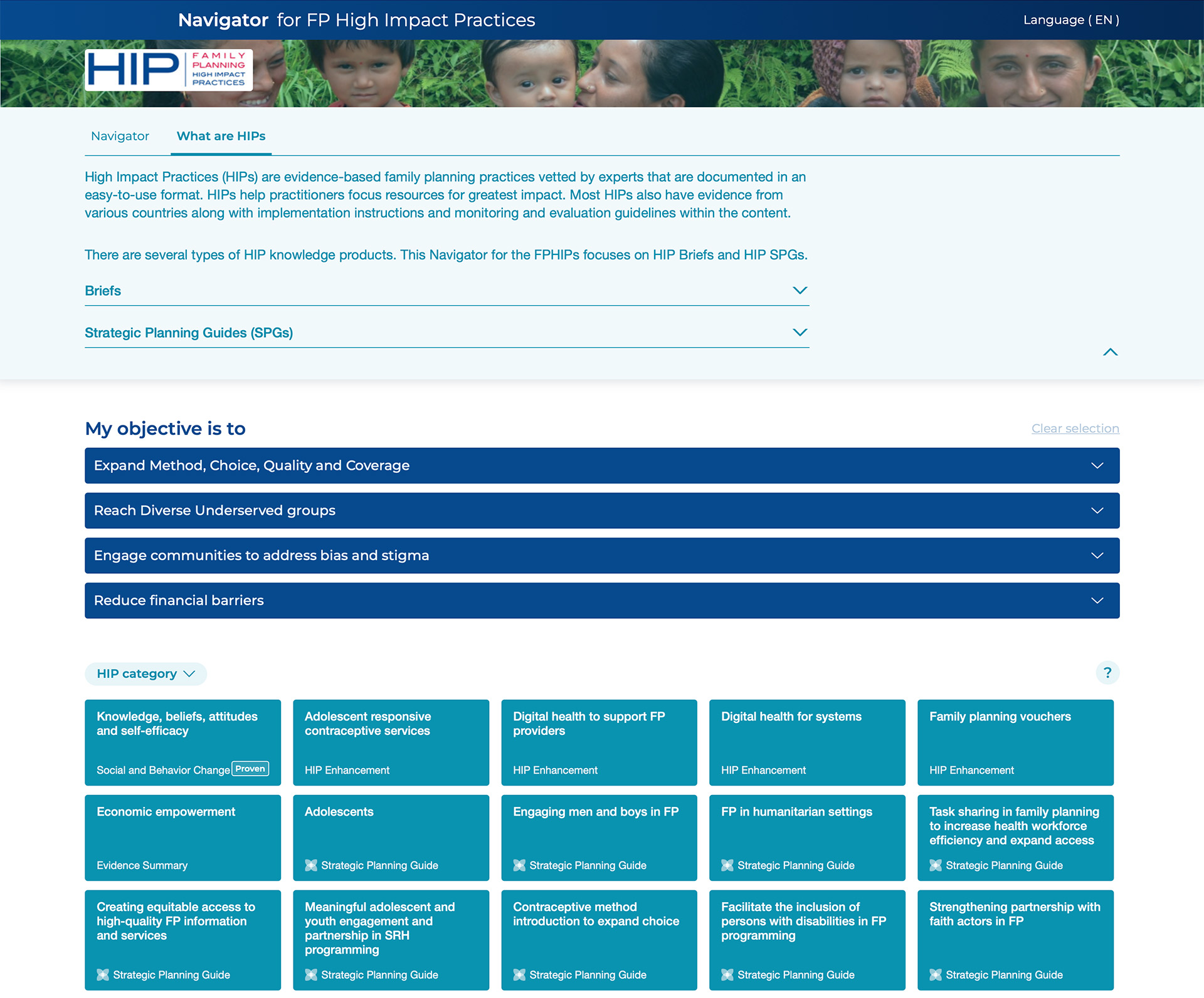 Family Planning High Impact Practices Navigator